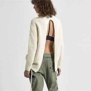 One Teaspoon Alpaca Axl Knit Crewneck Open Back
Sweater Xx-Small Wool Blend, NWT